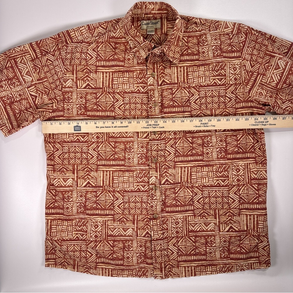 Cooke Street Honolulu Men’s Aloha Shirt Tapa Geometric Print XL - Picture 10 of 10